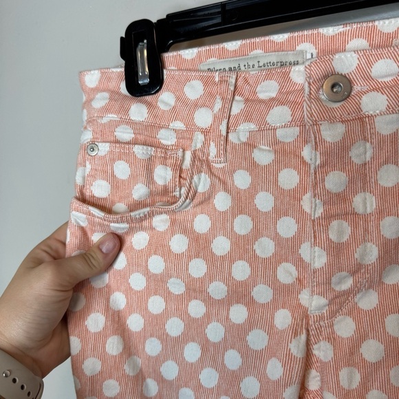 Anthropologie Pilcro and The Letterpress High Rise Bootcut Jeans Polka Dot - Picture 7 of 13